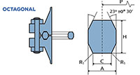 Style R Octagonal Ring Joint Dimensions Drawing