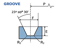 Style R Groove Ring Joint Dimensions Drawing