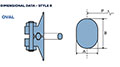 Style R Oval Ring Joint Dimensions Drawing